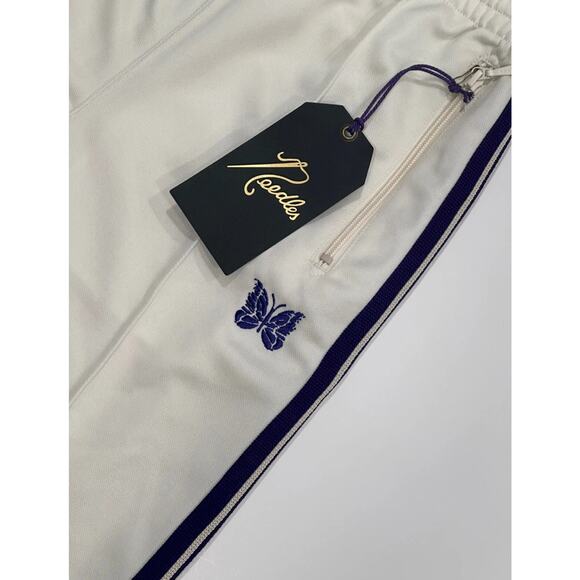 Needles Zipped Track Pant - Poly Smooth A-Ice White Small - Picture 3 of 7